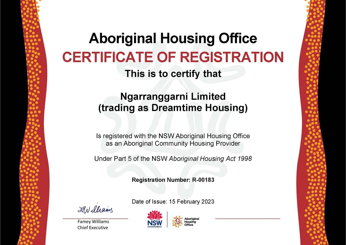 What we do Dreamtime Housing