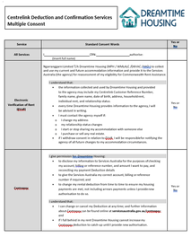 Centrelink Deduction and Confirmation Services Consent