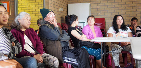 Members of the Karen community in a 'How to vote' workshop we held before the last election